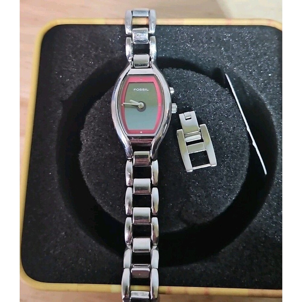 Womens Fossil Kaleido Pink Face Stainless Steel Watch